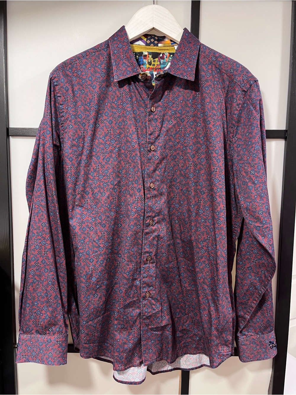 Robert Graham "Kilt Experience" Floral Button Down Shirt - Men's Large
